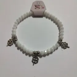 Pulcera de shawrosky y dijes de trébol de 4 hojas