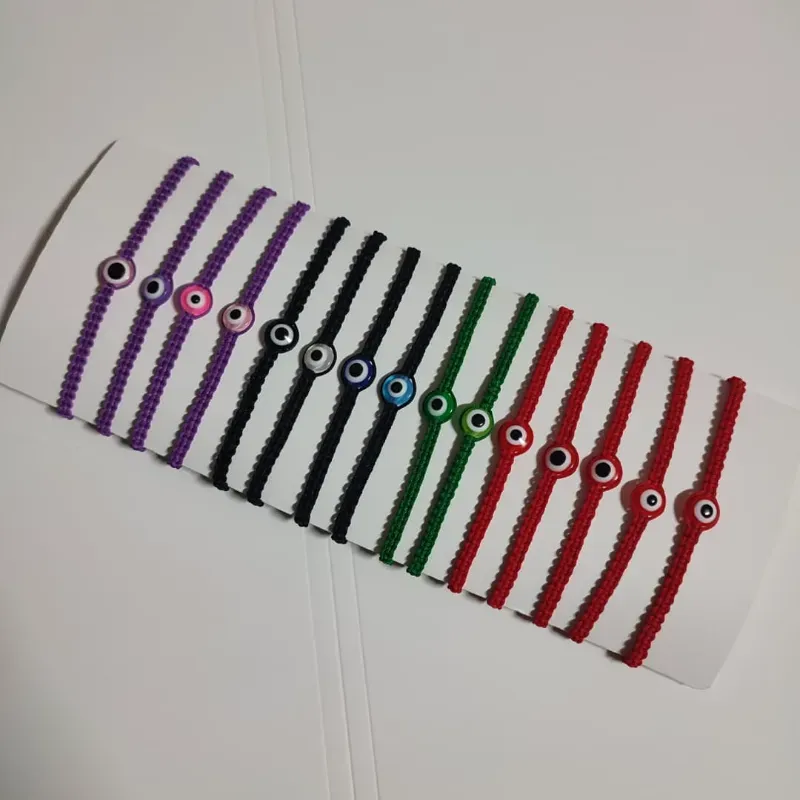 Pulceras de ojo turco trenzados