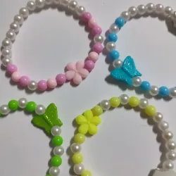 Pulceras de perlas sencillo