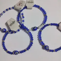 Pulceras de shawrosky y ojo turco azul