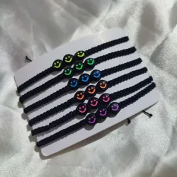 Pulceras trenzadas de caritas 