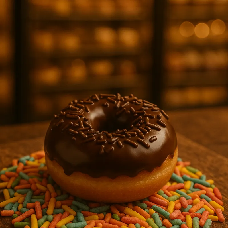 Mini donas con cobertura de chocolate 