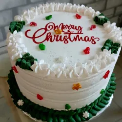 Cake de nata navideño 15 cm