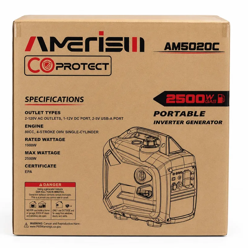 AMERISUN - Generador inversor portátil de 2500 W