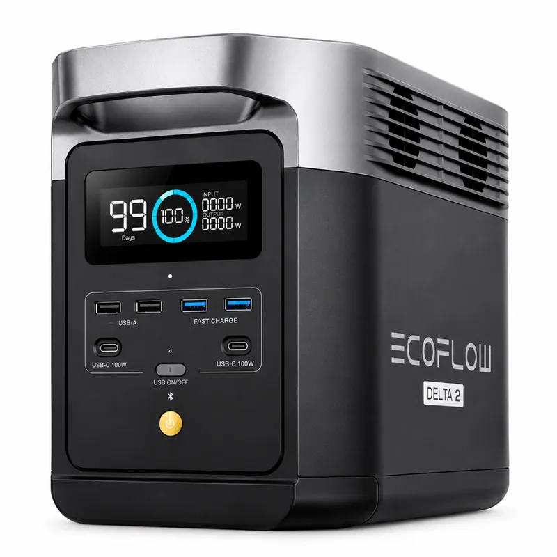 EcoFlow DELTA 2 – Estación de Energía Portátil 1024Wh / 1800W con Batería LFP y Carga Rápida