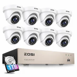 Sistema de Cámaras de Seguridad ZOSI 3K Lite 8 Canales con Disco Duro de 1 TB