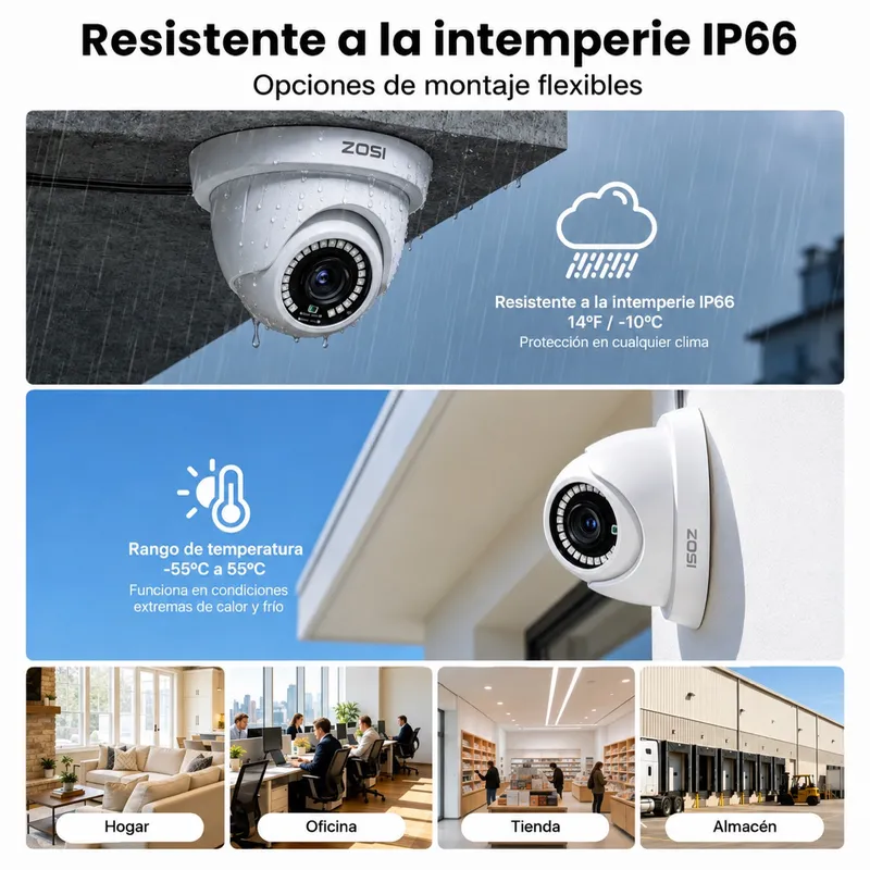Sistema de Cámaras de Seguridad ZOSI 3K Lite 8 Canales con Disco Duro de 1 TB