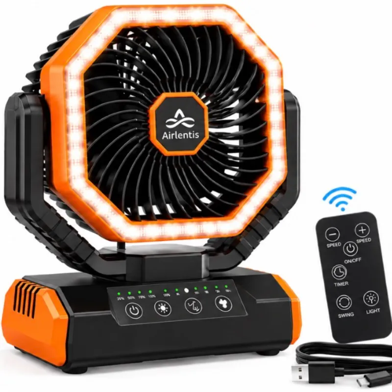Ventilador Airlentis de 20000 mAh con luz LED Naranja