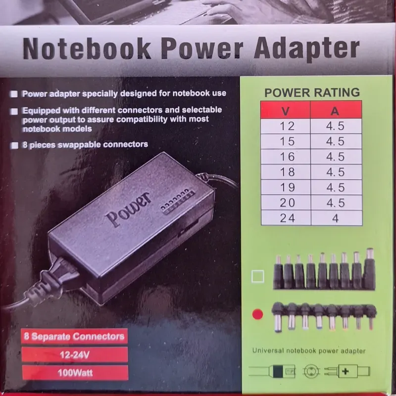 Cargador Universal para Laptop de 12vol - 24 volt