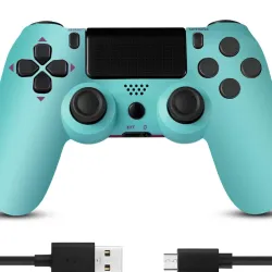 Mando de Play 4 Verde Azul