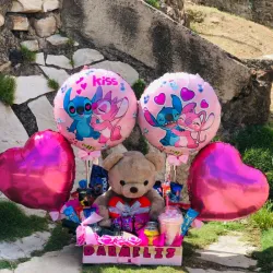 Mega Bandeja Personalizada "Temática Stitch & Angel's"👽👾✨️💗