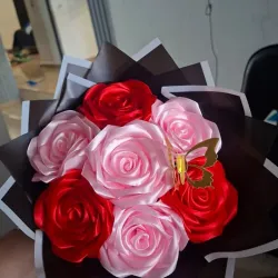 Ramos de 7 Rosas Eternas de Dos Colores