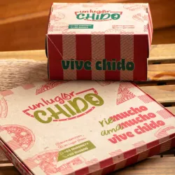 Caja de pizza y hamburguesa para llevar