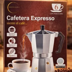 Cafetera estilo italiana de 6 tazas
