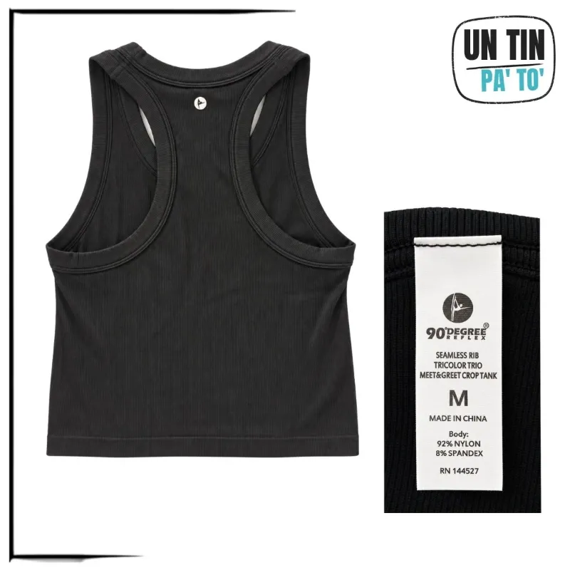 🖤 Top corto deportivo 90 Degree by Reflex – Talla M