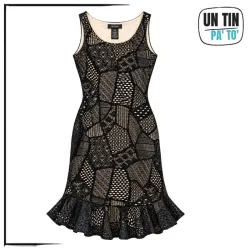🖤 Vestido Alfani de encaje negro – Talla XS - Elegante