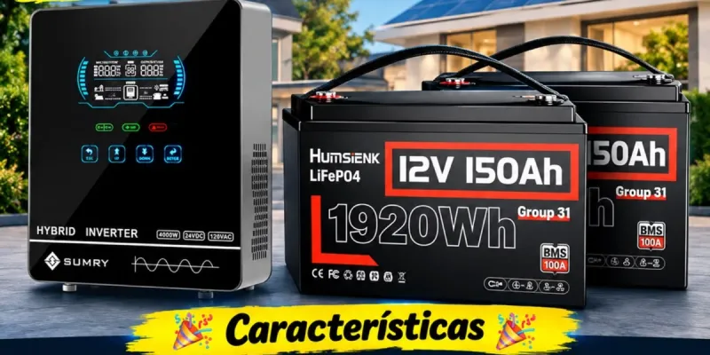 Combo *INVERSOR + 2 BATERÍAS (SMART) 3840 w/h de almacenamiento*🔥