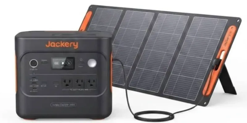 Estación de energía con panel solar incluído