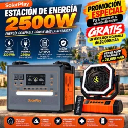 Estación de energía portátil solar play 2500 w LifePO4