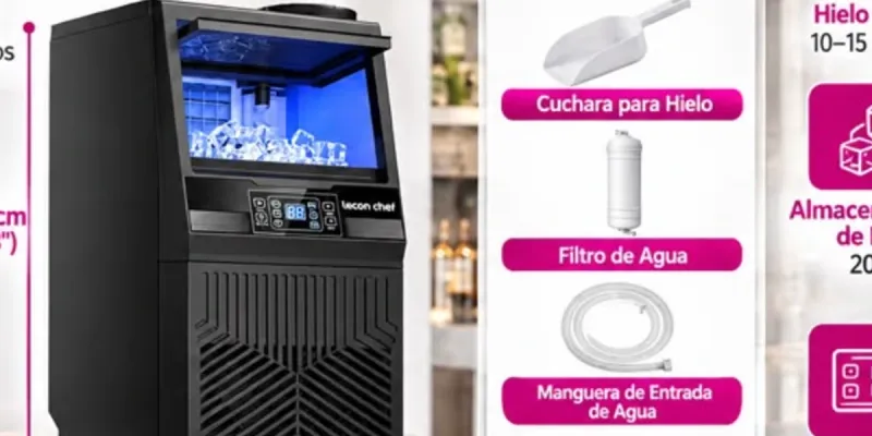 Máquina de Hielo Comercial de 80 Libras/24H🧊