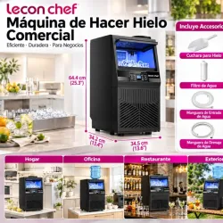 Máquina de Hielo Comercial de 80 Libras/24H🧊