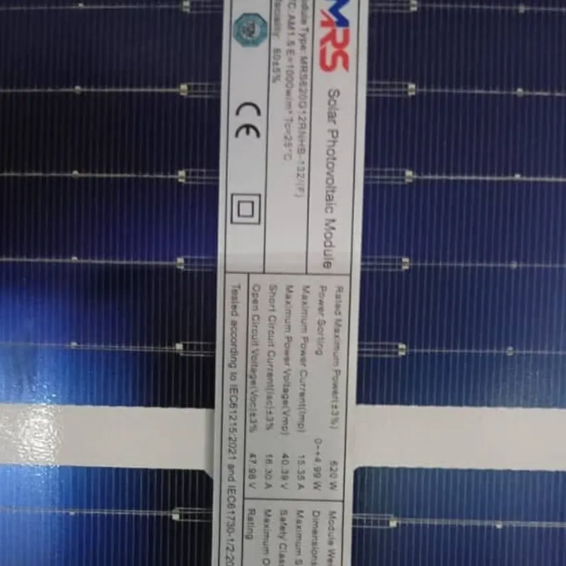 PANEL SOLAR BIFACIAL 620W