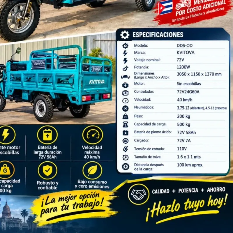 Triciclo eléctrico Nuevo directo a chapa