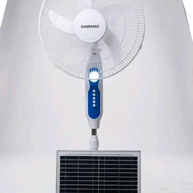 Ventilador recargable de pedestal Dawang con panel solar