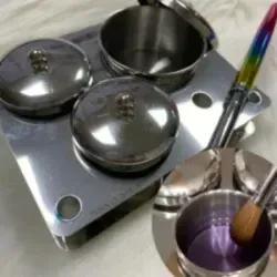 Set de ollas para monómero de acero