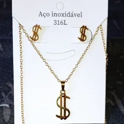 Conjunto con diseño de dollar dorado