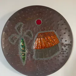 Casa de campa.plato de bronce de pepe rafart
