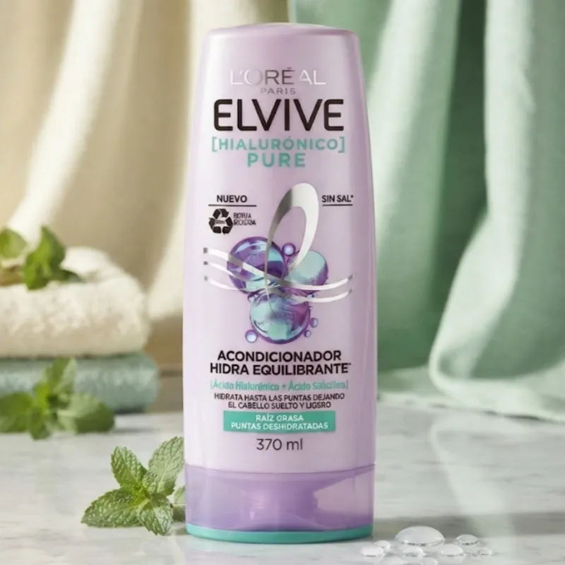 Acondicionador L'ORÉAL Hialurónico Pure 370ml