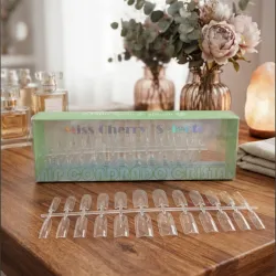 Caja de 240 tip press on Miss Sherry cuadrado cristal