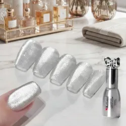 Esmalte kalanzi ojo de gato plateado 12ml
