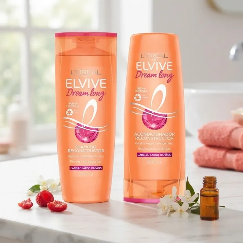Juego de shampoo y acondicionador L'ORÉAL Dream Long 370ml
