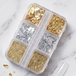 Pastillero x6 Papel Dorado y Plateado