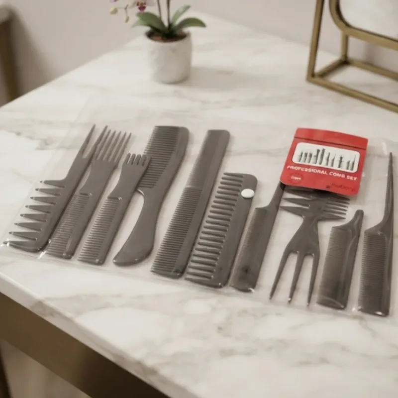 Set de 10 peines de carbón