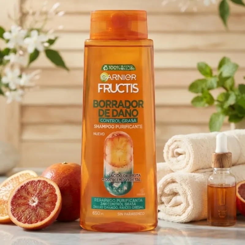 Shampoo Garnier Borrador de Daños 650ml