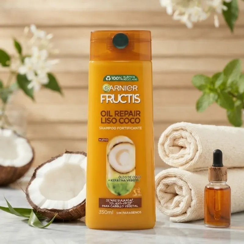 Shampoo Garnier Oil Repair Liso Coco 350ml