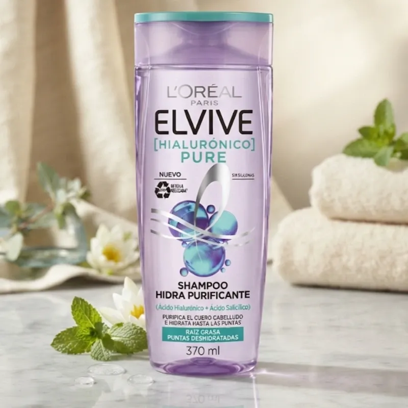 Shampoo L'ORÉAL Hialurónico Pure 370ml