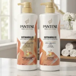 Juego de shampoo y acondicionador Pantene Biotina B3 510ml