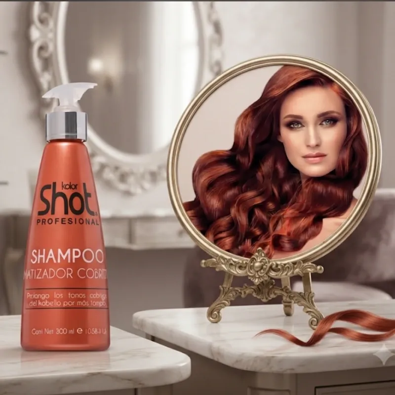 Shampoo Shot matizador cobrizo 300ml