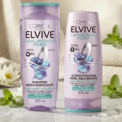 Shampoo y acondicionador L'ORÉAL Hialurónico Pure 370ml