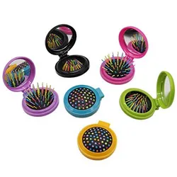 Cepillos de masaje con espejo para niñas y mujeres.