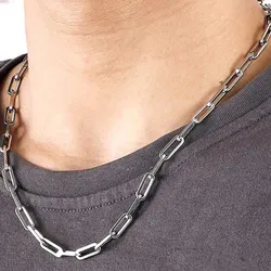 Collar "Chic Link" (Eslabón Elegante) - Cadena de Eslabones de Clip de Papel Chapada en Oro