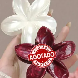 Flor Exótica: Ganchos de Cabello XL de Diseño Floral