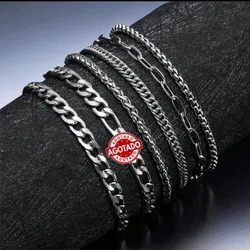Pulsera "Chain Gang" de Eslabones Gruesos y Finos