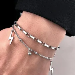 Pulsera "Electric Sparkle" (Chispa Eléctrica) - Pulsera Doble con Rayos y Cuentas