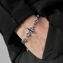 Pulsera "Shadow Cross" de Eslabones Góticos