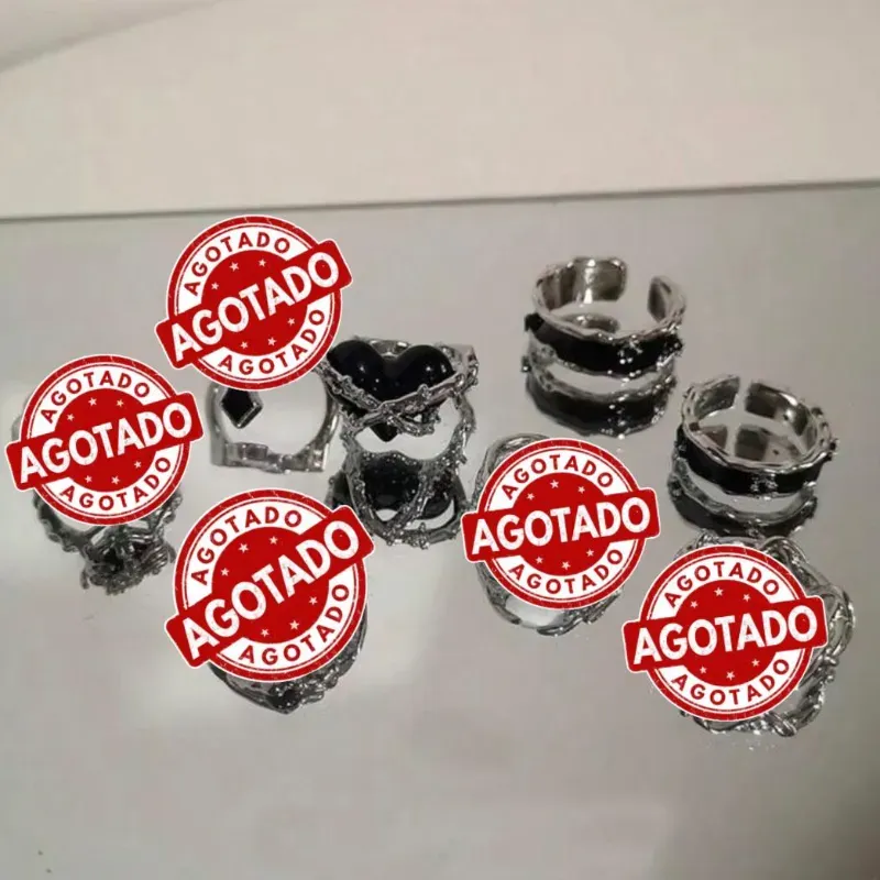 Set de Anillos "Dark Desire" - Estilo Gótico Urbano